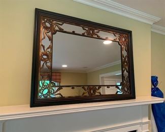 wood with wood scrolled frame