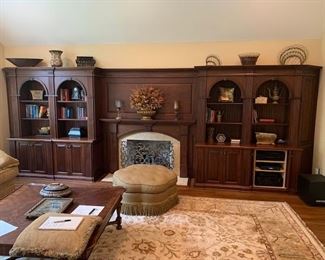 Custom made Wall  ( easy to remove ) you are responsible for this  - the gas fireplace is not included