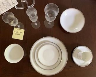 Sets of 12 Orrefors Glasses  / champagne , red wine white wine 