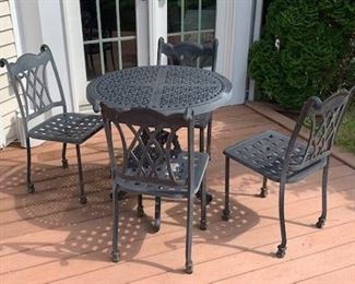 Cast Classics - Bistro table with 4 chairs - aluminum  