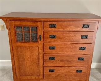$495 - Holmes County Chair Company wardrobe and chest - (Wilmot, Ohio 44689) 46"H x 56.5"W x 20"D 