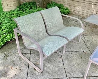 $120 each - Love seat #1 - 2 available - 28"H x 45.5"W x 28.5"D. Height to seat is approx. 17.5"H 