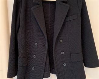 $80 - Amina Rubinacci (Naples) wool knit double breasted blazer; Size 46