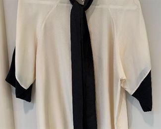 $105 - Stella McCartney 3/4 sleeve silk blouse with bow.  