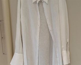 $70 - Anne Fontaine long sleeve blouse; size 42