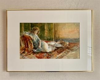 $395 - Phyllis Lee watercolor - 26"H x  36"W 
