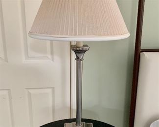 $40 - Metal table lamp - KS#8    27.5"H x 5.5"W (with shade 14.5"W)