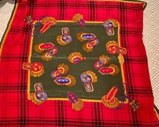 $40 - Carlisle silk scarf KS#22; approx 33" square