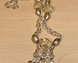 $40 - Vintage chunky fashion necklace KS#58; necklace 20" with 4" bauble