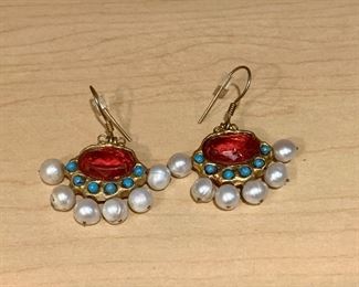 $30 - Fashion bauble earrings on wire KS#71; approx 1" x 2"
