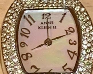 $30 - Anne Klein rhinestone encrusted watch KS#98; not tested
