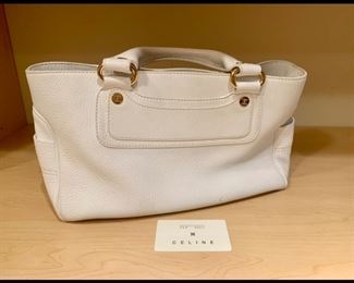 $245 - Celine vintage boogie bag KS#91; white leather