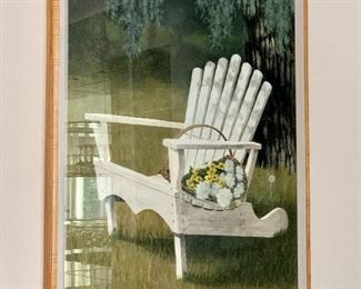 $225 - Original framed watercolor; Tom Owen; 40"H x 33"W 