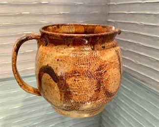 $48 - Studio art oversized cup with lip; approx 5"H 