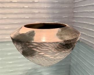 $225 - Nancee Meeker studio pottery; approx 5" D