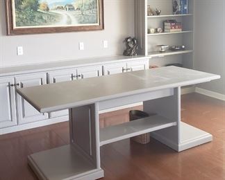 Large grey desk
