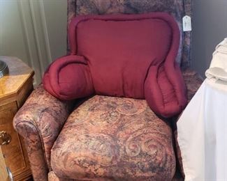 Upholstered paisley chair