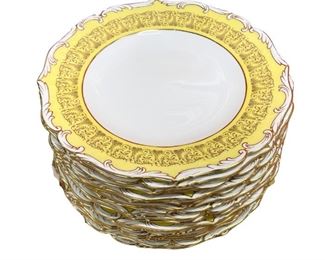 Royal Cauldon Yellow and Gold Trim Plates