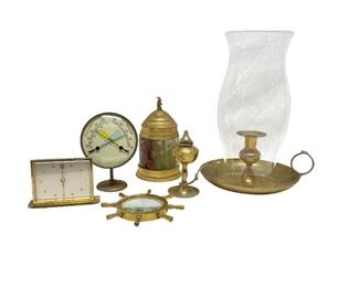 Assortment of Brass and Gold Tone Accessories