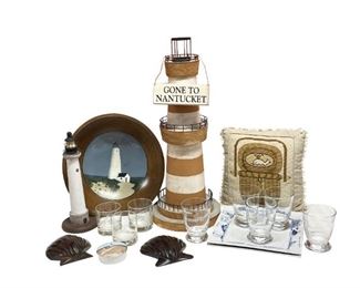Assortment of Nantucket Themed Decor
