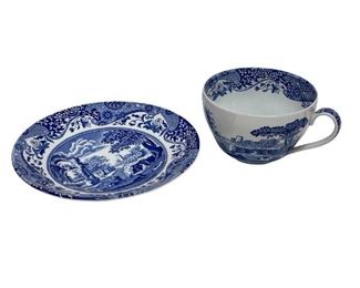 Spode Blue Italian Jumbo Cup and Saucer