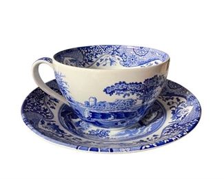 Spode Blue Italian Jumbo Cup and Saucer
