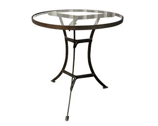 Round Glass Top Occasional Table