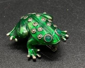 JJ Sterling Frog Pin