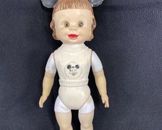 Vintage Walt Disney Production Rubber Mickey Mouse Club Doll