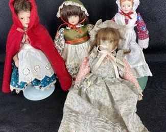 Lot of 4 Small Collector Dolls Avon