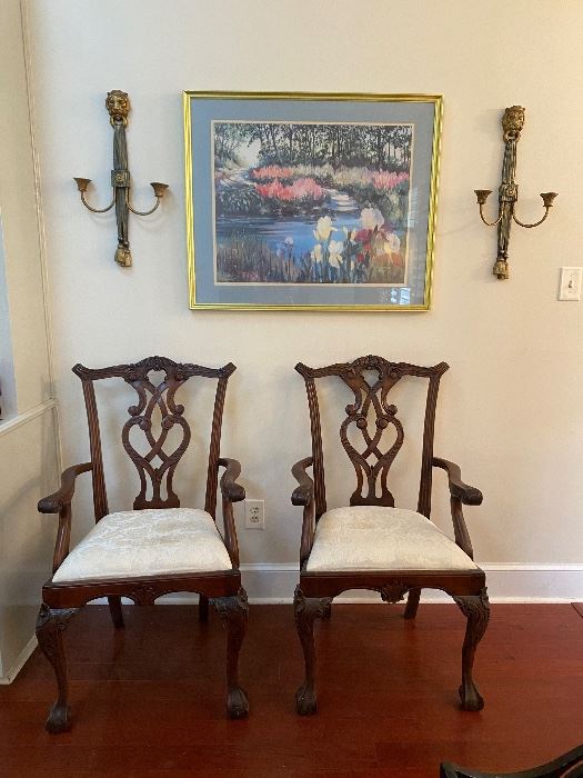 Pair of Chippendale chairs