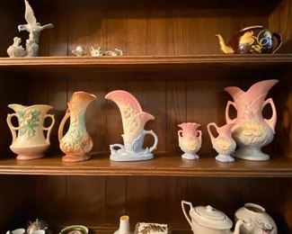 Collection of Hull and McCoy pottery