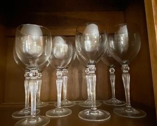 Waterford crystal wine and ice tea glasses. Carleton pattern 