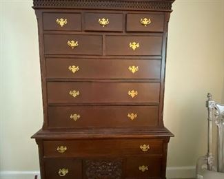 Chest of chest high boy. No makers mark-Mahogany 