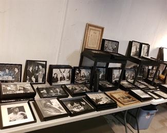 AN AMAZING COLLECTION OF FRAMED PHOTOS, MANY SIGNED , WELL KNOW ORCHESTRAL MUSICIANS, CONDUCTORS