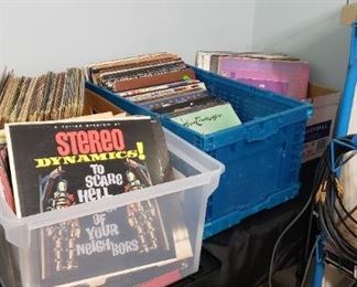 Record albums, mostly rock