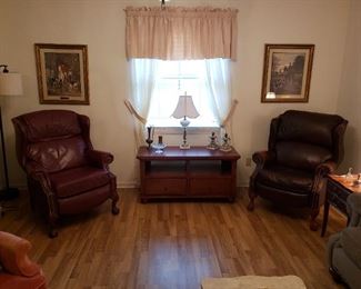 Pair of Leather Recliners