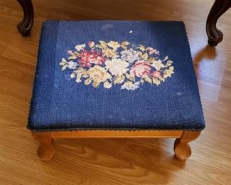 Needle Point Foot Stool