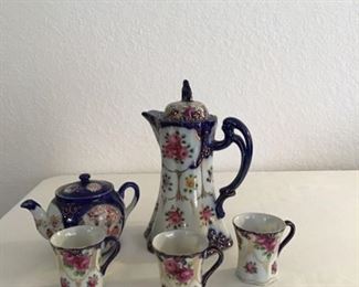 Vintage Porcelain Tea Pot Set