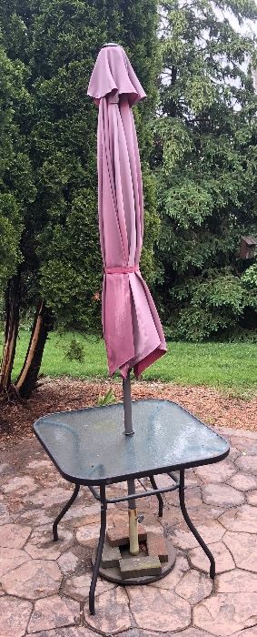 Outdoor Table with Umbrella