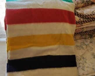 6 Point Hudson Bay wool blanket in unused condition.