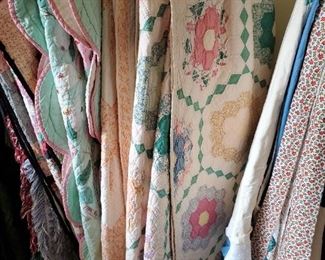 Antique hand stitched quilts