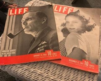 Life magazines 1944 and 1941