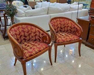 Bakokko!  One of these chairs is retailing for over $3,500 and is back ordered.  Part of of three piece set.