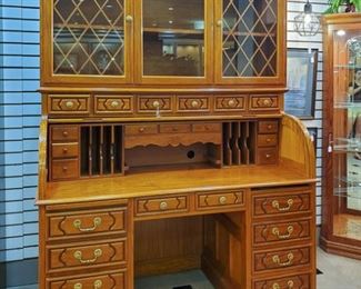 WOW!  Two piece secretary desk - 59" wide, 80" tall.  Beautiful!