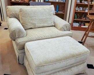 Over-sized Michael Tanner chair and ottoman!  Love!