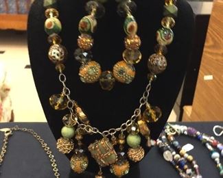 Lots of higher quality jewelry:  Brighton, Coldwater Creek, Premier, and many pieces purchased from Crosno Jewelers in Cape, 