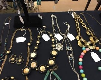 Lots of higher quality jewelry: Brighton, Coldwater Creek, Premier, and many pieces purchased from Crosno Jewelers in Cape,