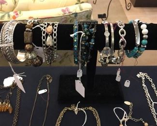 Lots of higher quality jewelry:  Brighton, Coldwater Creek, Premier, and many pieces purchased from Crosno Jewelers in Cape, 