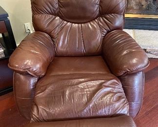 Leather Lazyboy recliner